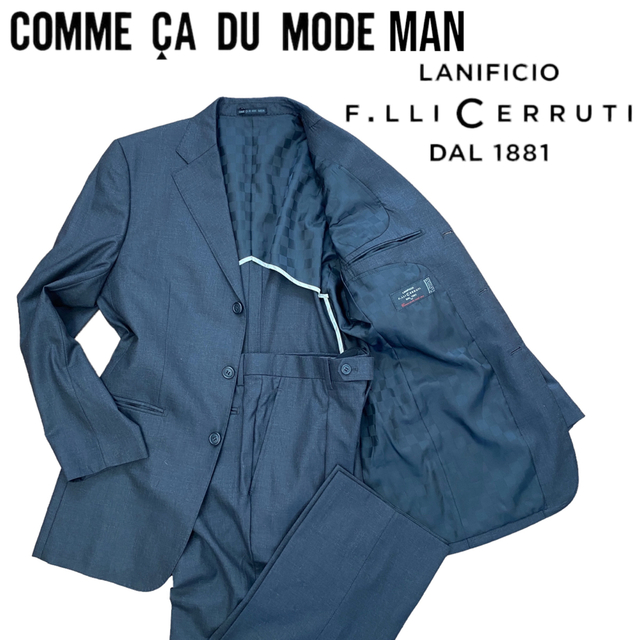 COMME CA DU MODE(コムサデモード)のCOMME CA DU MODEMAN イタリア製チェルッティ生地　メンズスーツ メンズのスーツ(セットアップ)の商品写真