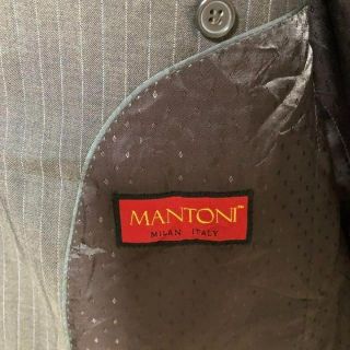 MANTONI テーラードジャケット ピンストライプ ヴァージンウール