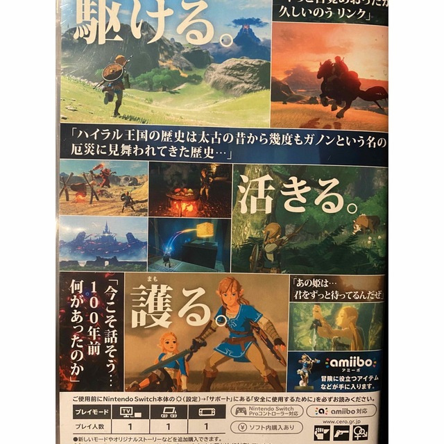 Switchソフト　ゼルダの伝説　ブレスオブザワイルド