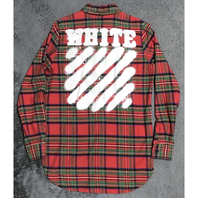 OFF-WHITE(オフホワイト)のoff-white ペイントチェックシャツ メンズのトップス(シャツ)の商品写真