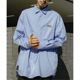 サブサエティ(Subciety)の【BLUE】LOOSE SILHOUETTE STRIPE SHIRT(その他)