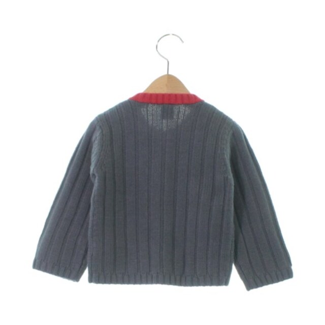 PETIT BATEAU(プチバトー)のPETIT BATEAU プチバトー ニット 86cm グレーx赤 【古着】【中古】 キッズ/ベビー/マタニティのキッズ服女の子用(90cm~)(ニット)の商品写真