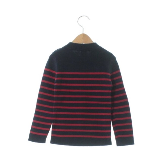 PETIT BATEAU(プチバトー)のPETIT BATEAU プチバトー ニット 5/108 紺x赤(ボーダー) 【古着】【中古】 キッズ/ベビー/マタニティのキッズ服女の子用(90cm~)(ニット)の商品写真