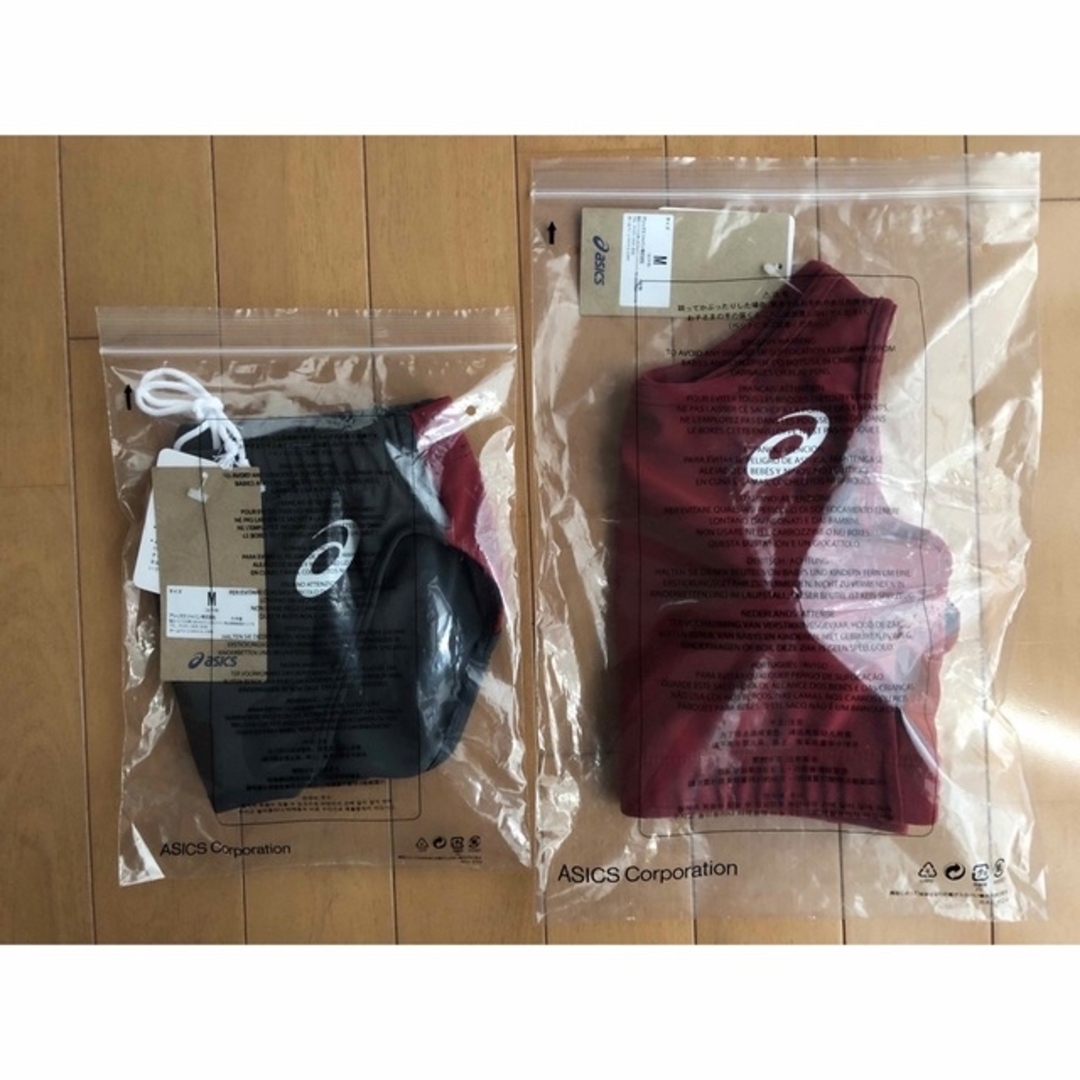 asics - 【新品Mサイズ】女子陸上ユニフォーム上下セット エンジ asics - 【新品Mサイズ】女子陸上ユニフォーム上下セット エンジ