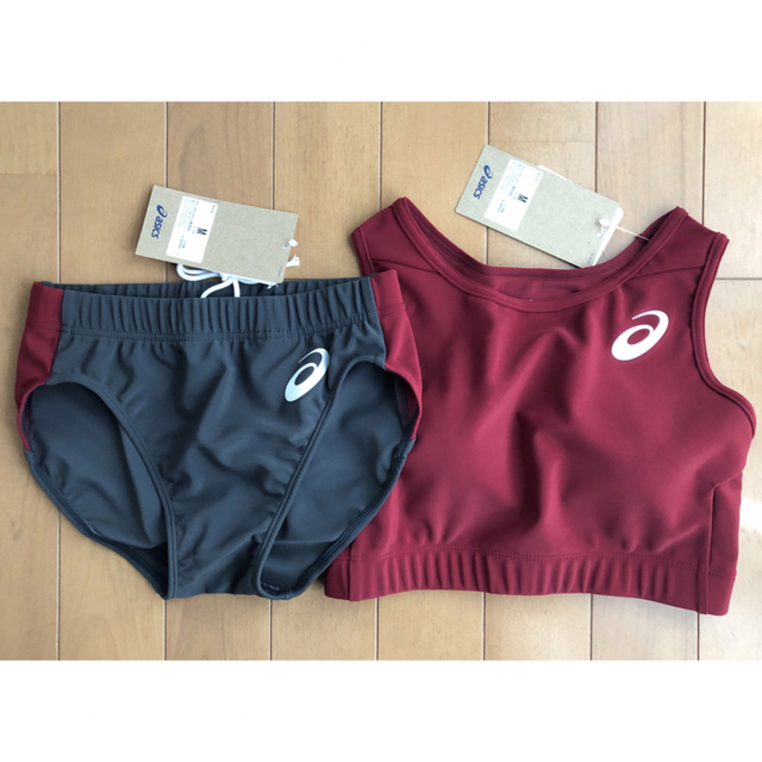 asics - 【新品Mサイズ】女子陸上ユニフォーム上下セット エンジ asics - 【新品Mサイズ】女子陸上ユニフォーム上下セット エンジ
