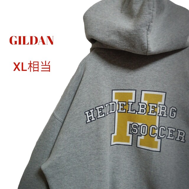 GILDAN(ギルタン)の【90S古着】ハイデルベルクカレッジロゴギルダンパーカースウェット　メンズXL メンズのトップス(パーカー)の商品写真