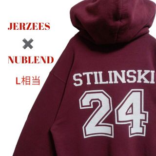 ジャージーズ(JERZEES)の90S古着　BEACON HILLSカレッジロゴパーカースウェット　メンズL(パーカー)