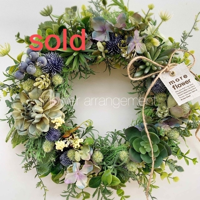 お取り寄せ】 ❇︎リース❇︎ボタニカル多肉植物ブルーベリー34cmフラワーリース 造花♪ リース - www.klclutch.com