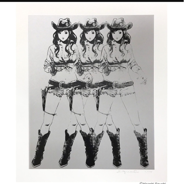 正規品】 江口寿史 cowgirls 版画 ED100 カイカイキキ Zingaro 版画