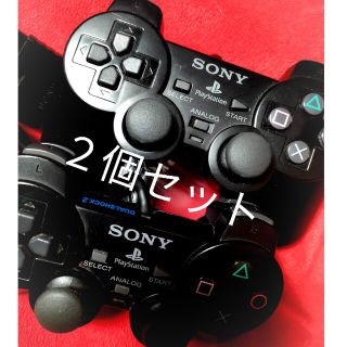 プレイステーション2(PlayStation2)のSONY PlayStation2 コントローラー　黒DUALSHOCK2(その他)