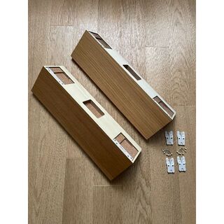 ムジルシリョウヒン(MUJI (無印良品))の無印良品 壁に付けられる家具 棚 幅44cm オーク材突板 ×2個SET(リビング収納)