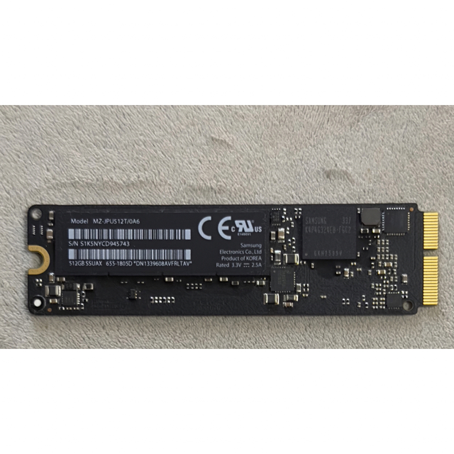 Apple SSD 512GB  MacBook Pro 2015スマホ/家電/カメラ