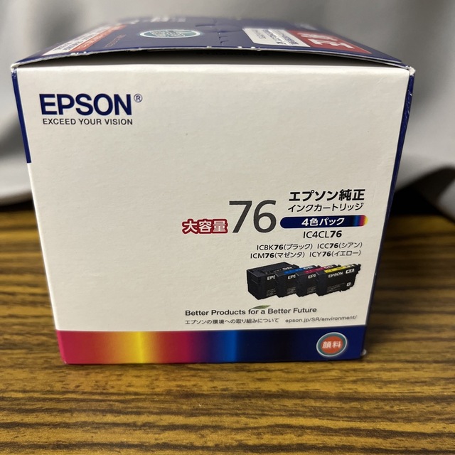 EPSON(エプソン)のEPSON  インクカートリッジ IC4CL76 4色　大容量 インテリア/住まい/日用品のオフィス用品(その他)の商品写真
