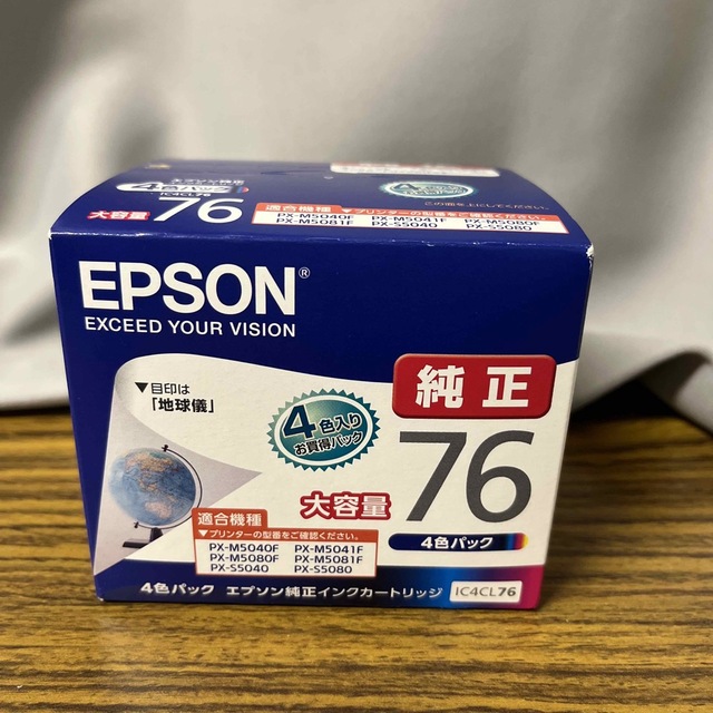 EPSON(エプソン)のEPSON  インクカートリッジ IC4CL76 4色　大容量 インテリア/住まい/日用品のオフィス用品(その他)の商品写真