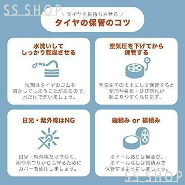 【即日発送】タイヤカバー  Sサイズ 4枚セット　保管  ホイール スタットレス 自動車/バイクの自動車(タイヤ)の商品写真