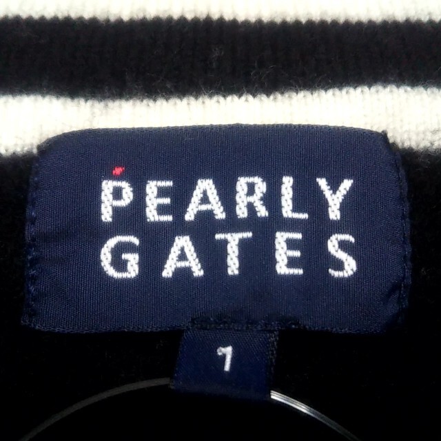 PEARLY GATES(パーリーゲイツ)のパーリーゲイツ ベスト サイズ1 S 黒×白 レディースのトップス(ベスト/ジレ)の商品写真