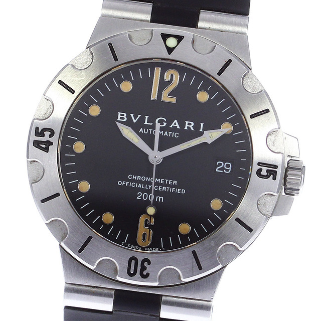 BVLGARI - 【BVLGARI】ブルガリ ディアゴノ スクーバ デイト SD38S 自動巻き メンズ_735573