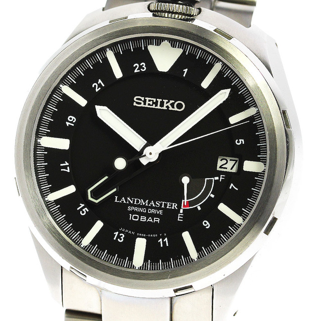 新発売】 パワーリザーブ GMT ランドマスター プロスペックス 【SEIKO】セイコー - SEIKO デイト メンズ_733621  スプリングドライブ SBDB005/5R66-0AY0 腕時計(アナログ) 