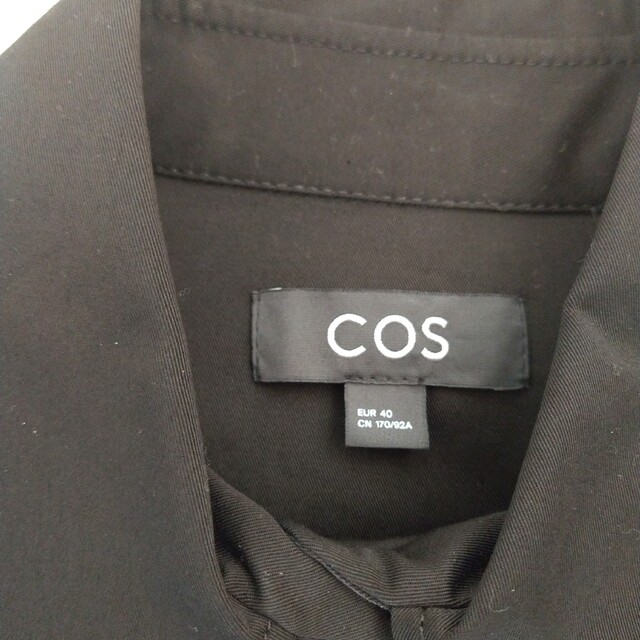 美品 COS ベルト付きシャツワンピース ブラック 大きいサイズ 40