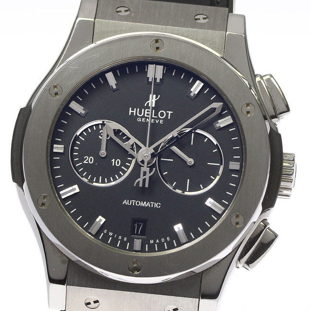 最低価格の HUBLOT メンズ_735523 自動巻き 541.NX.1170.LR クロノグラフ クラシックフュージョン ★箱・保証書付き【HUBLOT】ウブロ ☆良品 - 腕時計(アナログ)