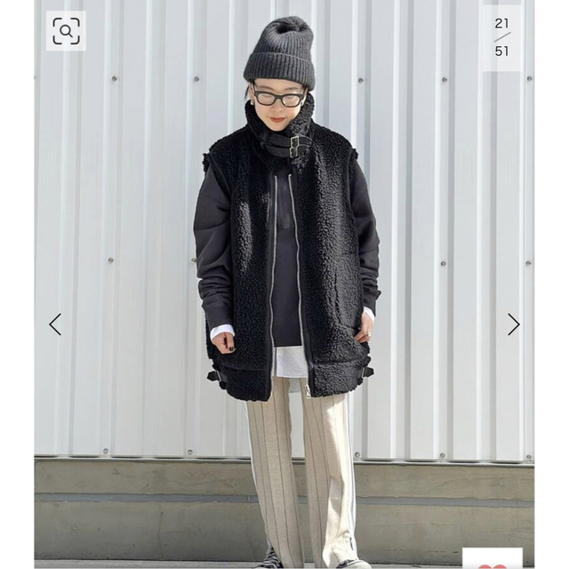 AP STUDIO(エーピーストゥディオ)の【新品未使用】KURO ボア B3 ベスト レディースのジャケット/アウター(ブルゾン)の商品写真