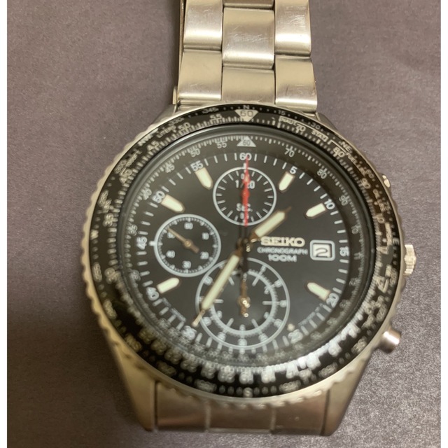 SEIKO(セイコー)のセイコー SEIKO クロノグラフ 100M 中古電池切れ メンズの時計(腕時計(アナログ))の商品写真