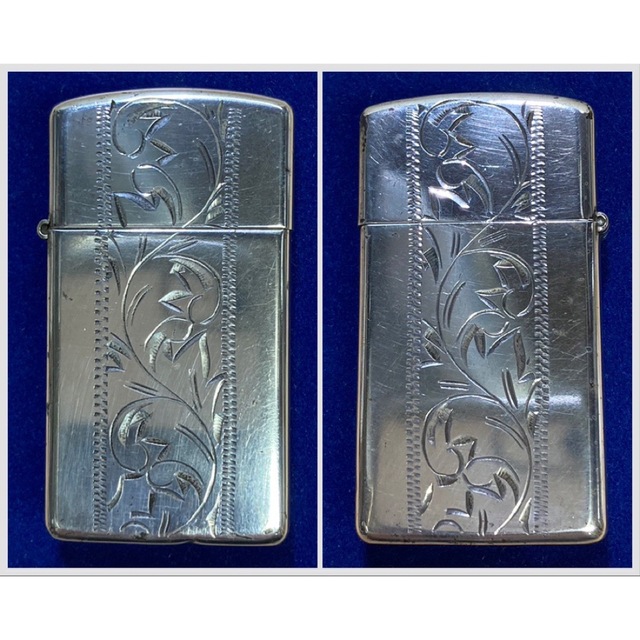 ZIPPO(ジッポー)の90's VTG＊Zippo スターリング シルバー＊彫刻＊スリム＊送料込＊即買 メンズのファッション小物(タバコグッズ)の商品写真