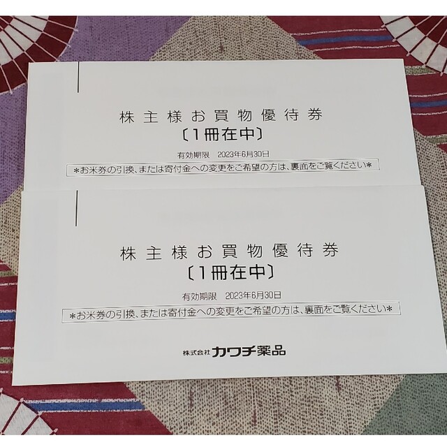 カワチ薬品 株主優待券15000円分 チケットの優待券/割引券(ショッピング)の商品写真