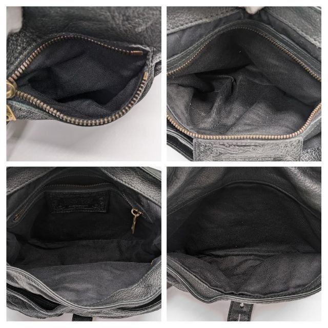 HUNTING WORLD(ハンティングワールド)のハンティングワールド ショルダーバッグ ウォッシュドキャリーオール ブラック メンズのバッグ(ショルダーバッグ)の商品写真