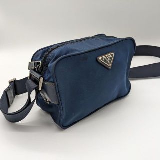 プラダ(PRADA)のプラダ ショルダーバッグ 斜め掛け クロスボディ ミニバッグ BT0658 青(ショルダーバッグ)