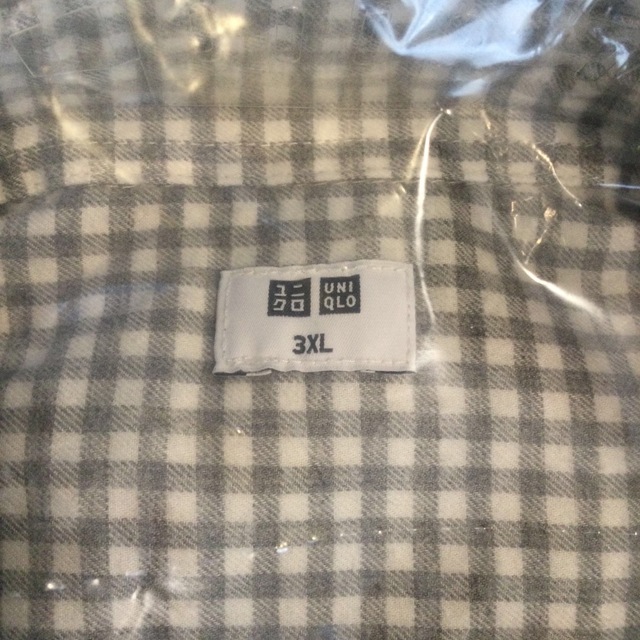 UNIQLO(ユニクロ)の［新品］ユニクロ  フランネルチェックシャツ 長袖 グレー 3XL メンズのトップス(シャツ)の商品写真