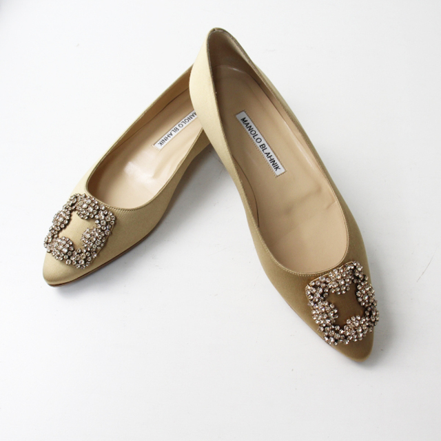 超ポイントアップ祭 美品 未使用 - BLAHNIK MANOLO MANOLO 37/ベージュ