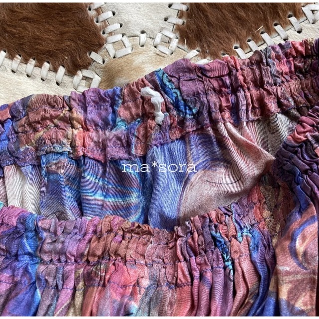 Lochie(ロキエ)のvintage 水彩 アート柄 スカート レディースのスカート(ロングスカート)の商品写真