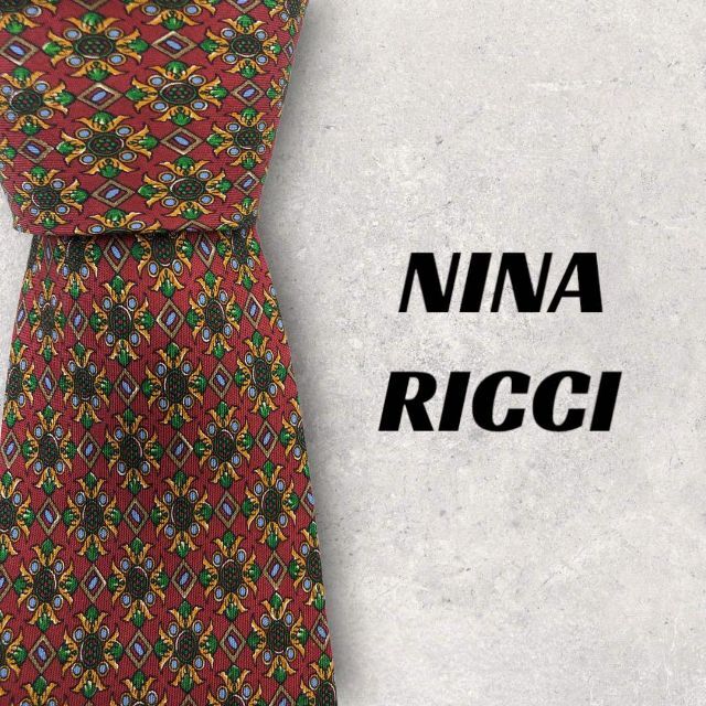 NINA RICCI(ニナリッチ)の【4469】良品！ニナリッチ　ネクタイ　レッド系 メンズのファッション小物(ネクタイ)の商品写真