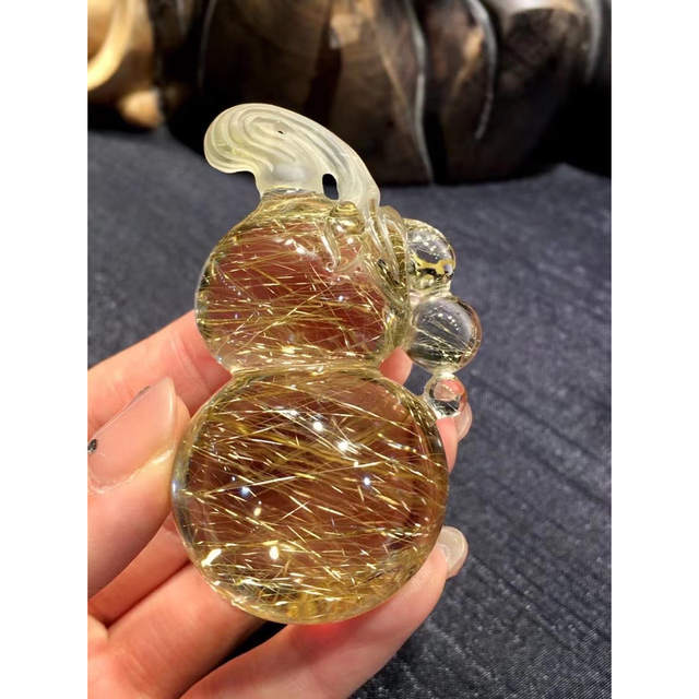 ラッピング不可】 ⭐︎【天然】ゴールド ルチル 68.5g ルース クオーツ