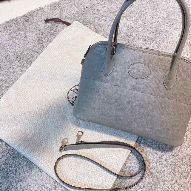最安 Hermes グレー グリムエット ほぼ未使用 エルメス ボリード27