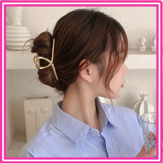 バンズクリップ ヘアクリップ 韓国 SNS トレンド 髪留め ゴールド レディースのヘアアクセサリー(その他)の商品写真