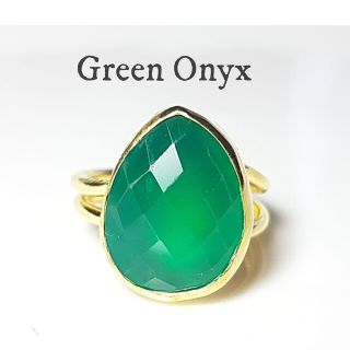 最新作☆『Green Onyx』の世界でひとつの天然石リング(リング(指輪))