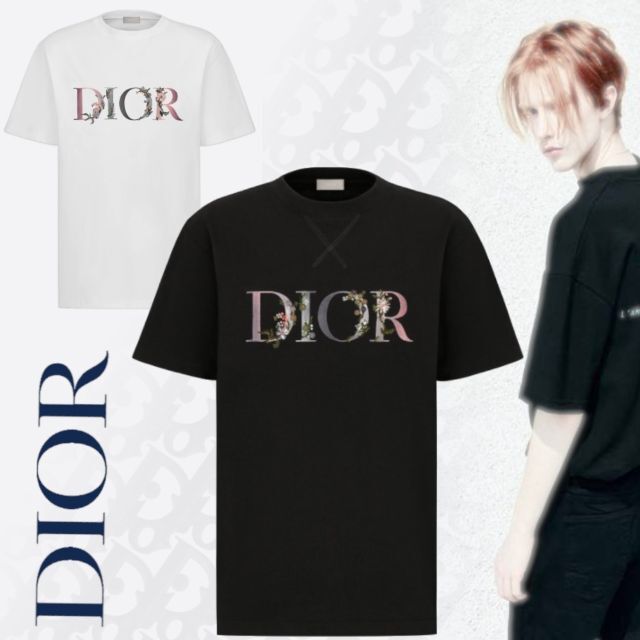 【新品】 Christian Dior - クリスチャンディオール　刺繍Ｔシャツ　サイズＭ Tシャツ+カットソー(半袖+袖なし)