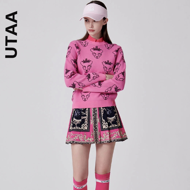 ナチュラルネイビー UTAA ゴルフ レディース プリーツスカートゴルフ