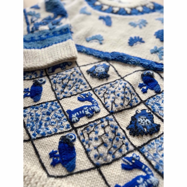 LOEWE ロエベ / 刺繍 ハンドニット プルオーバー ニット/セーター LOEWE ロエベ / 刺繍 ハンドニット プルオーバー ニット/セーター
