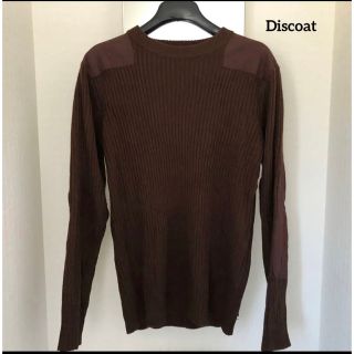 ディスコート(Discoat)のDiscoat パッチ付リブセーター【美品】(ニット/セーター)