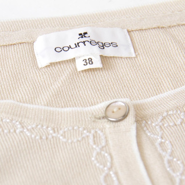 Courreges(クレージュ)の『USED』 courreges クレージュ カーディガン レーヨン/ナイロン  ベージュ【中古】 レディースのトップス(カーディガン)の商品写真