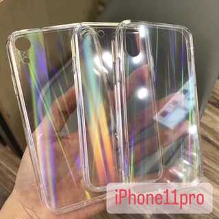iPhone11pro オーロラ 透明 iPhoneケース ケース カバー