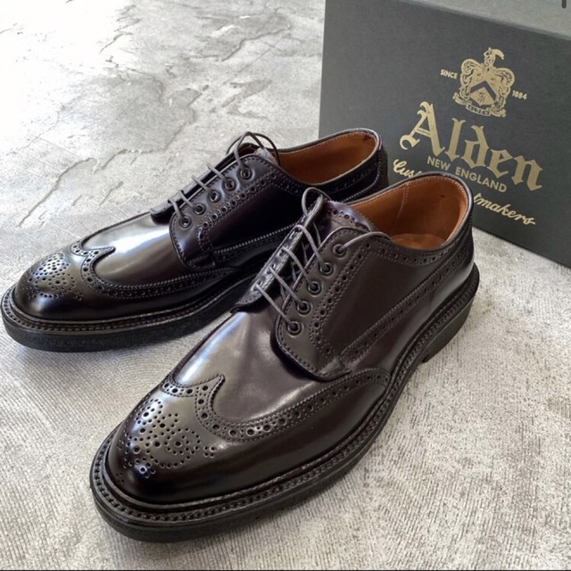 逆輸入 Alden - Alden WING TIP ウィングチップ コードバン B&Y 革靴