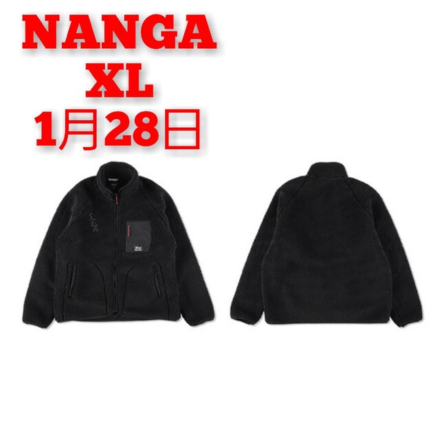 男性に人気! NANGA×WDS - SEA AND WIND BOA JACKETBLACK FLEECE