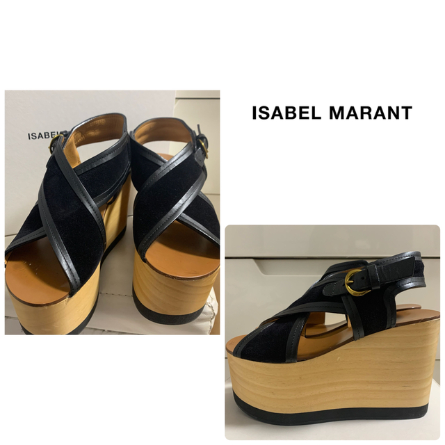 Isabel Marant(イザベルマラン)のイザベルマラン　ブラックレザー　サンダル レディースの靴/シューズ(サンダル)の商品写真