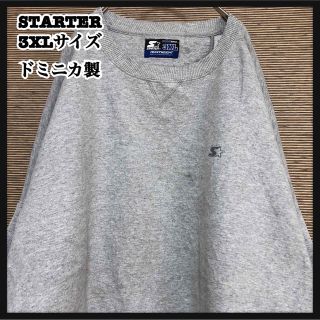 スターター(STARTER)の【スターター】スウェット　刺繍ロゴ　ワンポイントロゴ　3XL　無地　グレーB(スウェット)