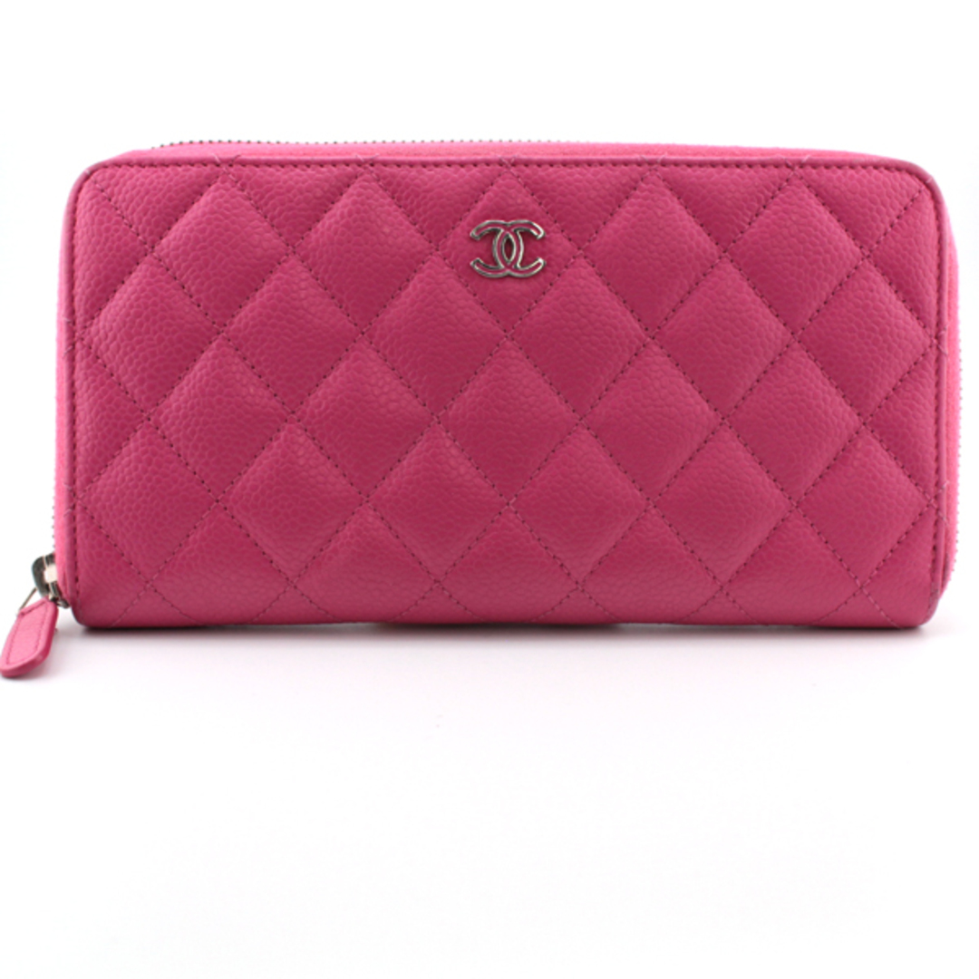 ダイゾー ナチュラル シャネル CHANEL 長財布 ピンク ファスナー