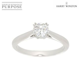 ハリーウィンストン(HARRY WINSTON)のハリー ウィンストン HW ソリティア ダイヤ 0.51ct F/VVS1/3EX 10号 リング Pt プラチナ 指輪 VLP 90174131(リング(指輪))